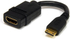 Fotoja e Përshtatës AV StarTech, HDMI Mini - HDMI, i zi, Picture 1
