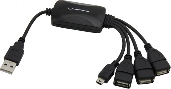 Fotoja e USB Hub Esperanza EA-158, 1x microUSB, 3x USB-A 2.0