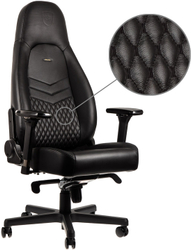 Fotoja e Karrige Noblechairs ICON Real Leather, e zezë