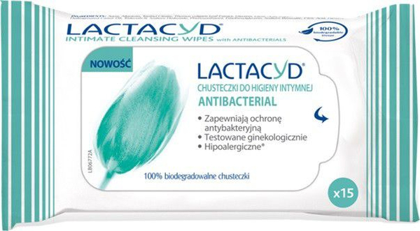 Fotoja e Faculeta higjenike Lactacyd Antibacteria, 15 copë