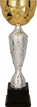 Fotoja e Trofe Victoria Sport 4186B, 14x41cm, i artë / i argjendtë