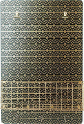 Fotoja e Tabelë me një raft Affek Design Ara, 40 x 6 x 60 cm, e zezë/artë
