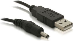 Fotoja e Kabllo DeLock, USB-A - DC 3.1 x 1.3 mm, 1.5 m, e zezë