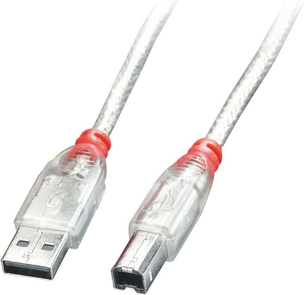 Fotoja e Kabllo Lindy USB-A - USB-B, 5m, e tejdukshme