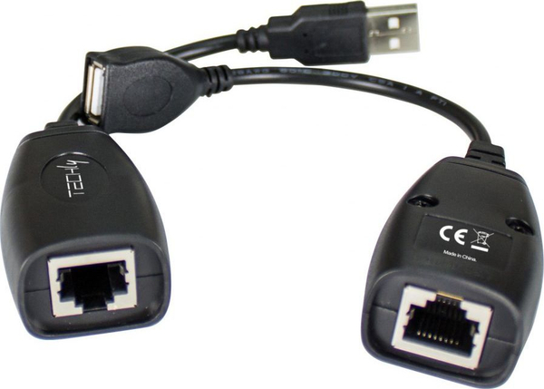 Fotoja e Përshtatës USB Techly (IUSB-EXTENDTY5), i zi