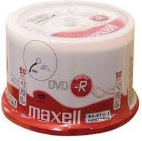 Fotoja e Disqe DVD-R Maxell, 4.7 GB, 50 copë