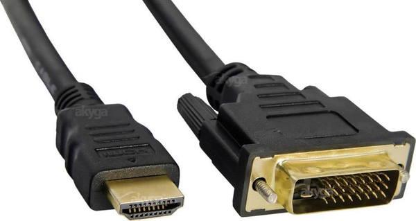 Fotoja e Kabllo Akyga HDMI - DVI-D, 3m, e zezë