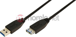 Fotoja e Kabllo LogiLink USB-A - USB-A, 2m, e zezë