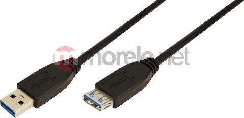 Fotoja e Kabllo LogiLink USB-A - USB-A, 2m, e zezë