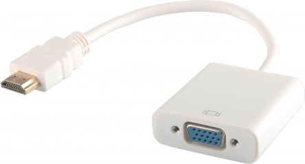 Fotoja e Përshtatës AV Savio HDMI - D-Sub (VGA), i bardhë