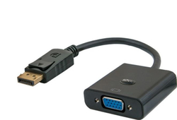 Fotoja e Përshtatës AV Elmak, DisplayPort në D-Sub (VGA), i zi