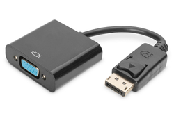 Fotoja e Përshtatës AV Digitus DisplayPort - VGA, i zi