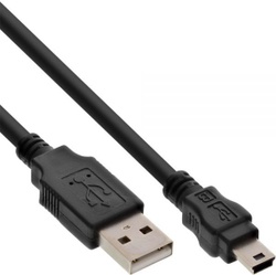 Fotoja e Kabllo USB InLine, USB-A/miniUSB, 5 m, e zezë