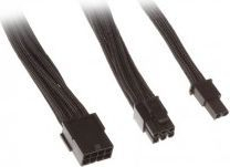 Fotoja e Kabllo zgjatëse SilverStone 8pin - PCI-E 8pin(6+2), 300mm, e zezë