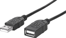 Fotoja e Përshtatës Manhattan USB A - USB A 322904, 0.5m, i zi