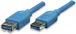 Fotoja e Kabllo Techly USB-A në USB-A, 0.5 m, e kaltër