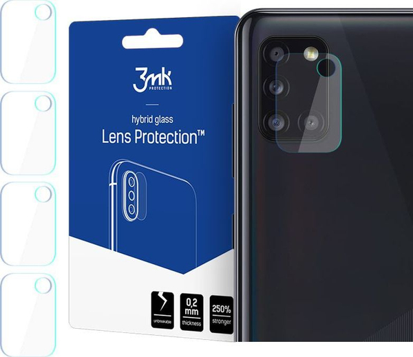 Fotoja e Xham mbrojtës 3MK për kamerë të Samsung A315/A31, 4 copë