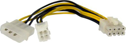 Fotoja e Kabllo StarTech Molex - ATX/EPS 8-pin, 0.15m, e verdhë