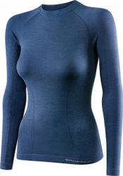Fotoja e Bluzë për femra Brubeck Active Wool LS12810, e kaltër, M