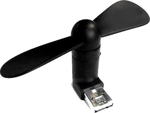Fotoja e Ventilator Mini USB 2në1, i zi