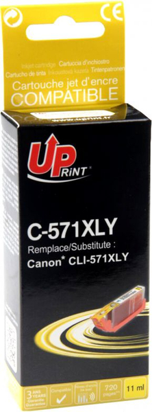 Fotoja e Ngjyrë printeri UPrint C-571XLY / CLI571Y XL, e verdhë