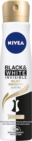 Fotoja e Deodorant sprej për femra Nivea Invisible Silky Smooth Black & White, 250 ml