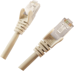 Fotoja e Kabllo rrjeti Mcab, 2 x RJ45, 10 m, e hirtë