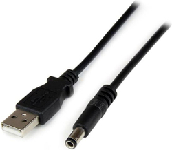 Fotoja e Kabllo StarTech USB-A to DC USB2TYPEN1M, 5.5mm, 1m, e zezë