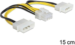 Fotoja e Kabllo DeLock Molex x2 - ATX/EPS 8pin 8340, 0.15m, e verdhë
