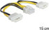 Fotoja e Kabllo DeLock Molex x2 - ATX/EPS 8pin 8340, 0.15m, e verdhë, Picture 1