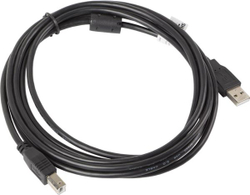 Fotoja e Kabllo Lanberg USB-A në USB-B, 3m, e zezë