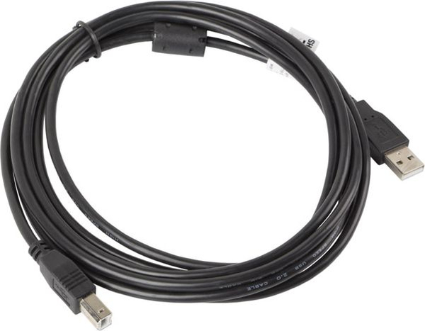 Fotoja e Kabllo Lanberg USB-A në USB-B, 3m, e zezë