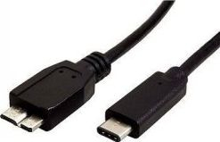 Fotoja e Kabllo USB Roline (JAB-2600429), USB-C në USB micro-B, 0.5 m, e zezë