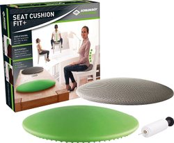 Fotoja e Jastëk për karrige Schildkröt Seat Cushion Fit+, diametër 340 mm, PVC/poliester, i gjelbër / hirtë