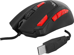 Fotoja e Maus LTC Scorpion LXGM201, 6000 DPI, i zi / i kuq