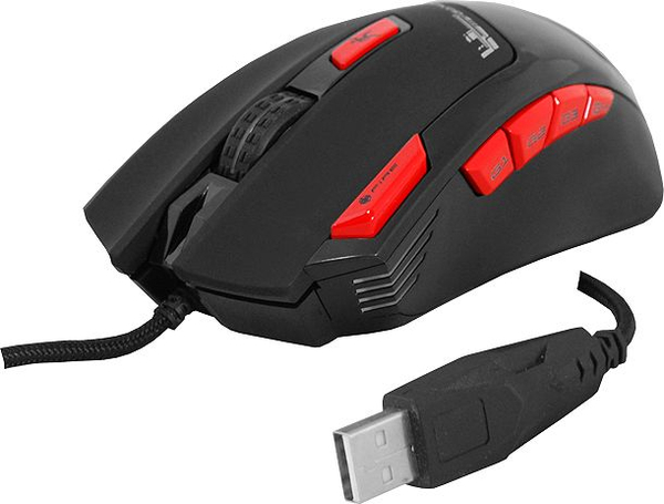 Fotoja e Maus LTC Scorpion LXGM201, 6000 DPI, i zi / i kuq