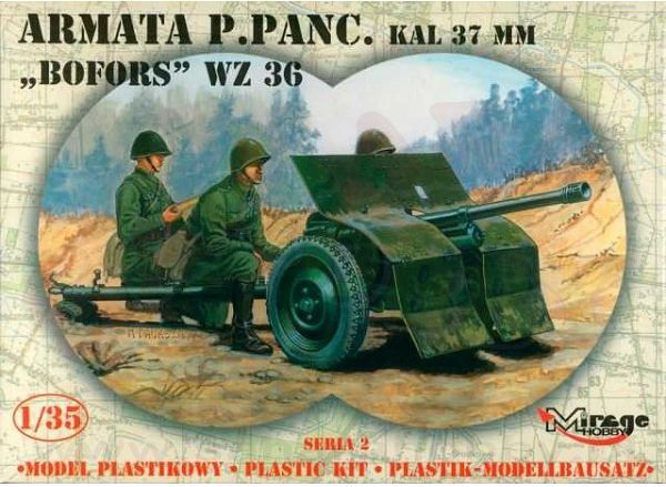 Fotoja e Lodër model ushtarak Mirage Armata P. Panc. 37mm Bofors WZ 36