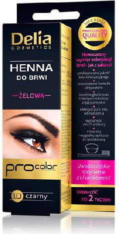 Fotoja e Ngjyrë për vetulla Delia Henna 1.0, e zezë