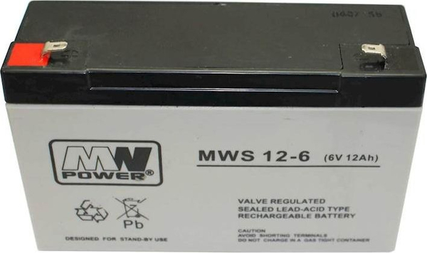 Fotoja e Bateri MW Power Pb, 6V, 12Ah