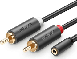 Fotoja e Kabllo Ugreen (UGR649BLK) Jack 3.5mm - RCA (Cinch), 0.25m, e zezë