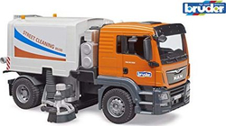 Fotoja e Lodër kamion pastrues rrugësh, Bruder MAN TGS, 1:16, 47 × 19 × 23 cm, i verdhë