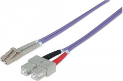 Fotoja e Kabllo patchcord Intellinet Network Solutions me fibër optike, LC – SC, 2m, vjollcë
