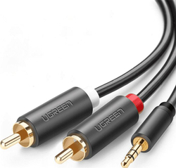 Fotoja e Kabllo Ugreen Jack 3.5mm - RCA (Cinch), 1.5m, e zezë