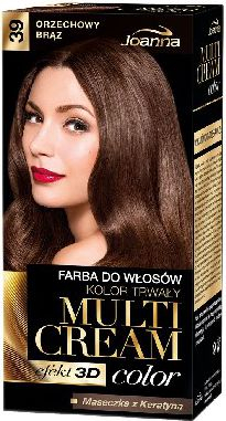 Fotoja e Ngjyrë për flokë Joanna Multi Cream, nr. 39 Walnut Brown