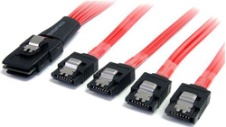 Fotoja e Kabllo StarTech (SAS8087S450) SFF 8087 - SATA x4, 0.48m, e kuqe