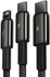 Fotoja e Kabllo karikuese BASEUS Superior 3në1, USB-A - USB-C / micro USB / Lightning, 1.5m, e zezë, Picture 4