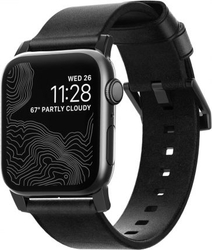 Fotoja e Rrip Nomad Modern Leather për orë Apple Watch 42mm / 44mm, i zi