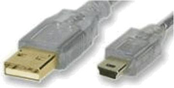 Fotoja e Kabllo USB PremiumCord USB-A - miniUSB, 3m, transparente