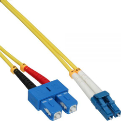 Fotoja e Kabllo rrjeti InLine Fiber Optic, LC / SC, 5m, e verdhë