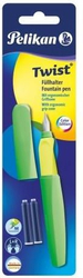 Fotoja e Stilolaps me stilograf Pelikan Twist P457 M Neon Green + 2 rimbushje